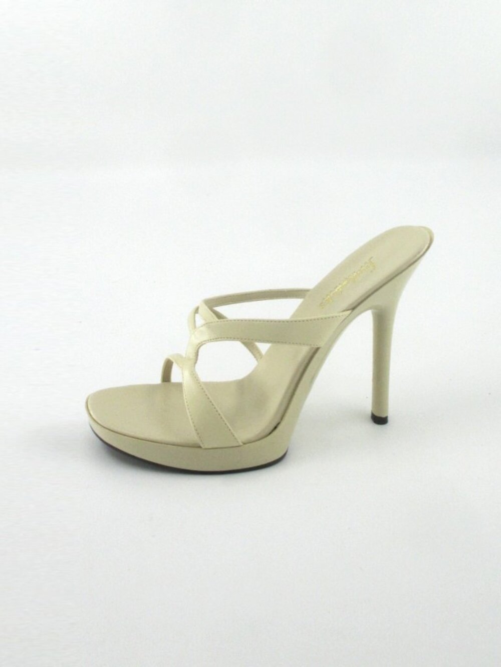 Y2K Frederick's Of Hollywood Strappy Beige Heels Sandals 8